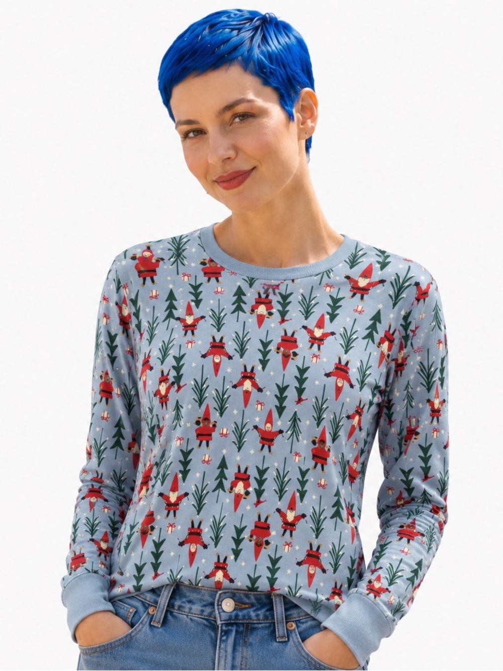 Hanna Andersson Holiday Harvest Organic Cotton Long John Pajama Top Unisex M